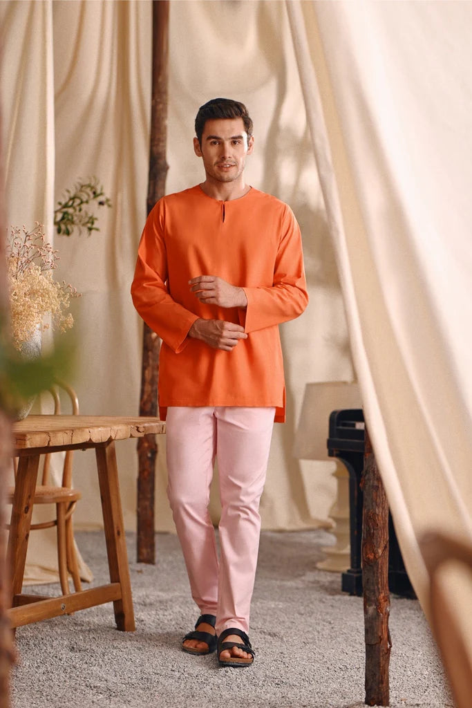 The Bayu Men Kurta in Orange