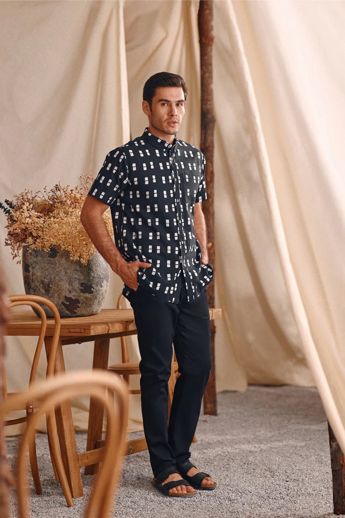 The Bayu Men Batik Shirt in Dusk