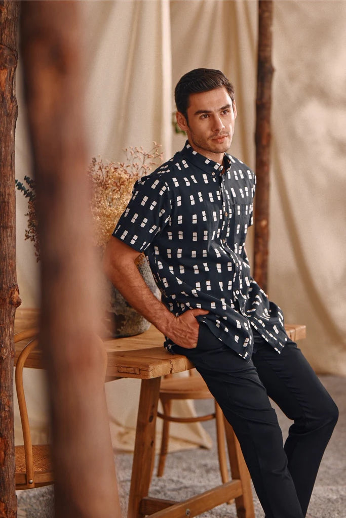 The Bayu Men Batik Shirt in Dusk
