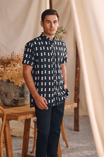 The Bayu Men Batik Shirt in Dusk