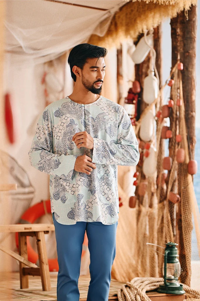 The Harbour Men Kurta in Damai