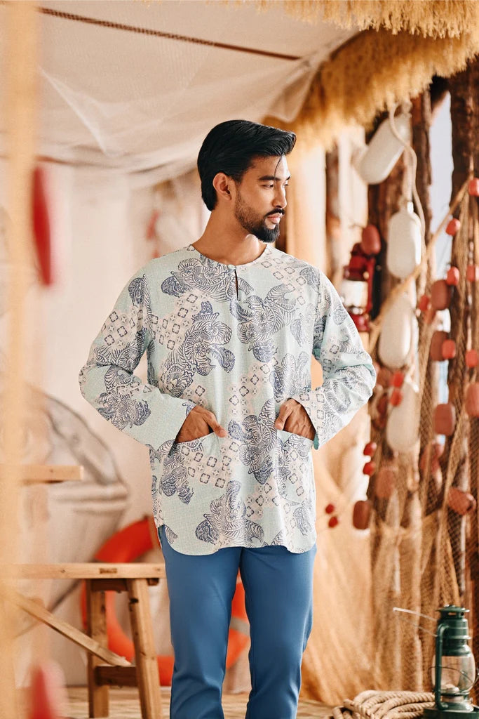 The Harbour Men Kurta in Damai