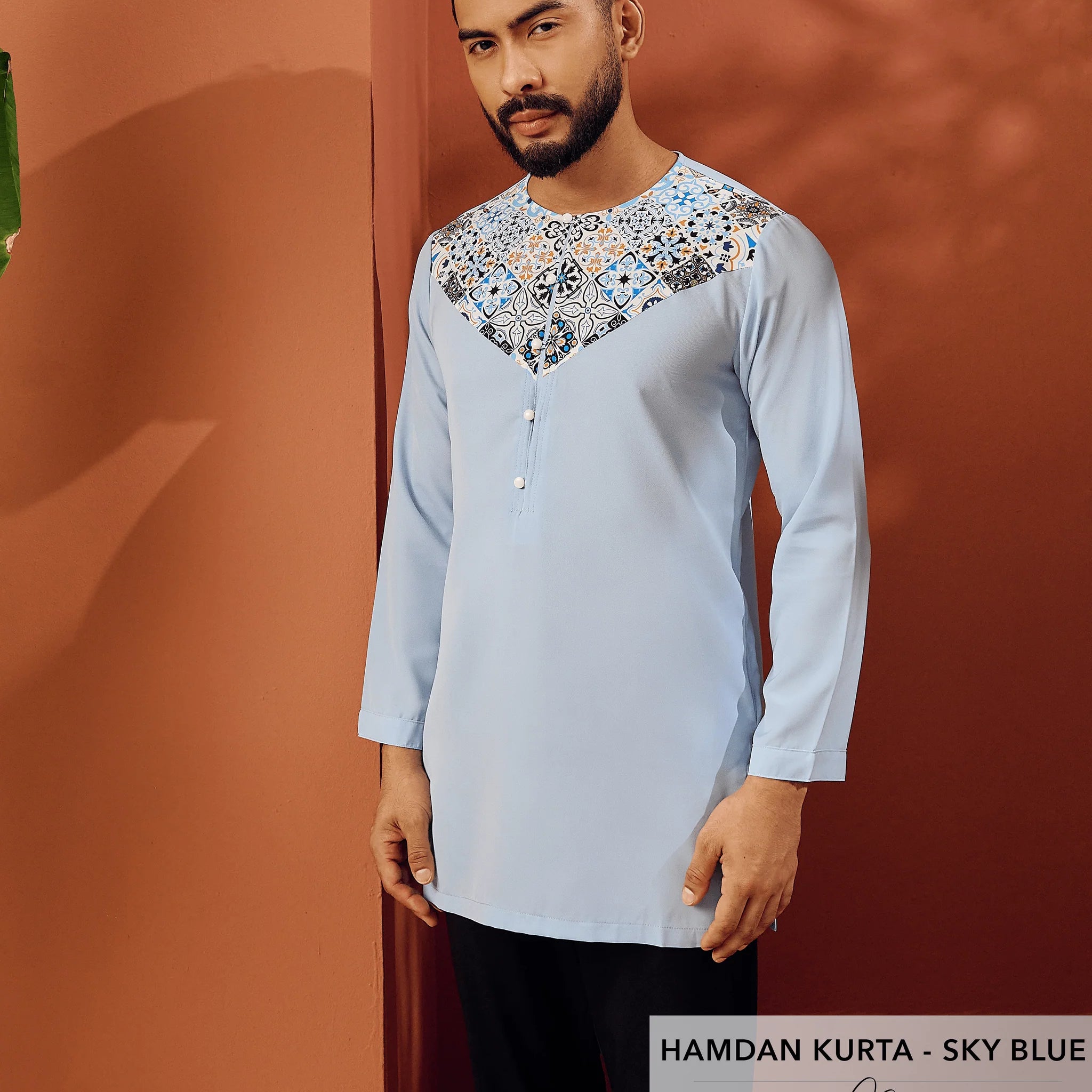 Hamdan Kurta Sky Blue