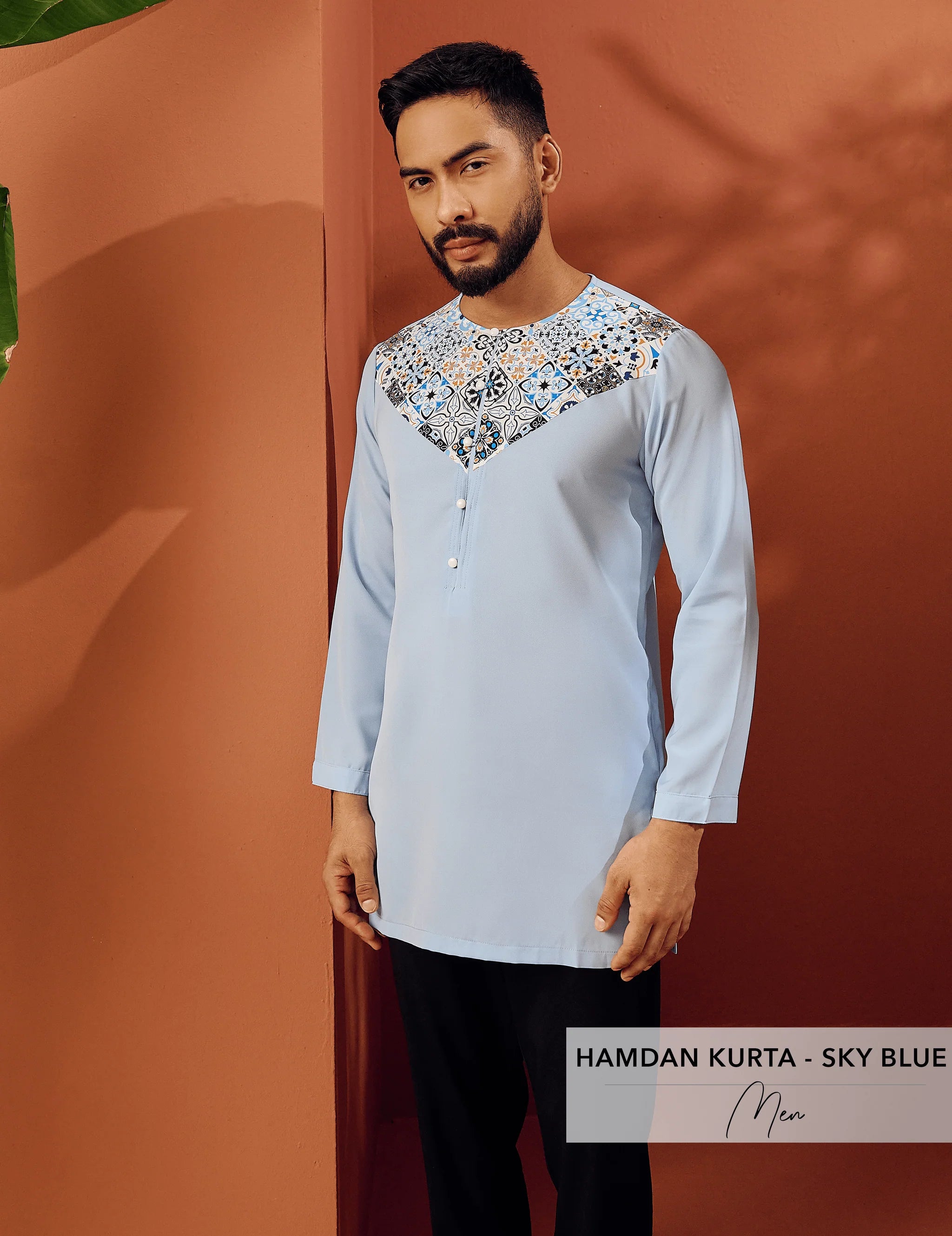 Hamdan Kurta Sky Blue