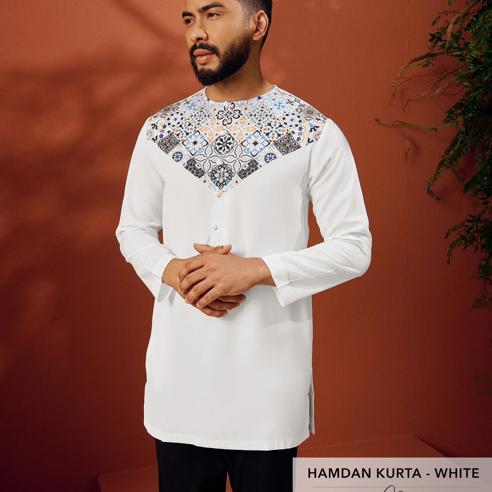 Hamdan Kurta White
