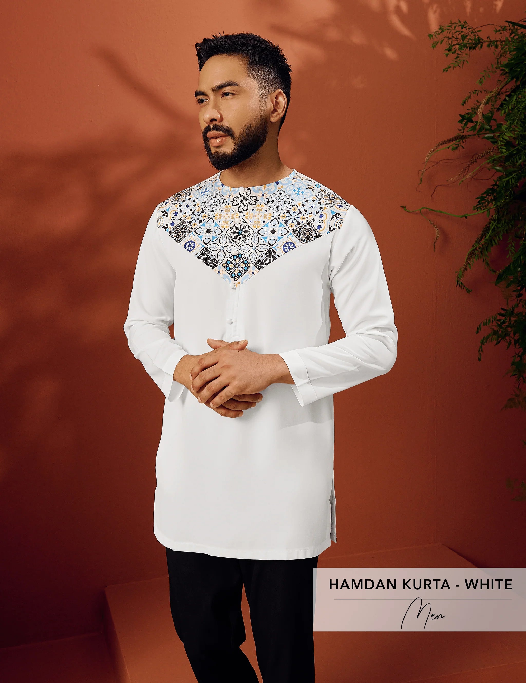 Hamdan Kurta White