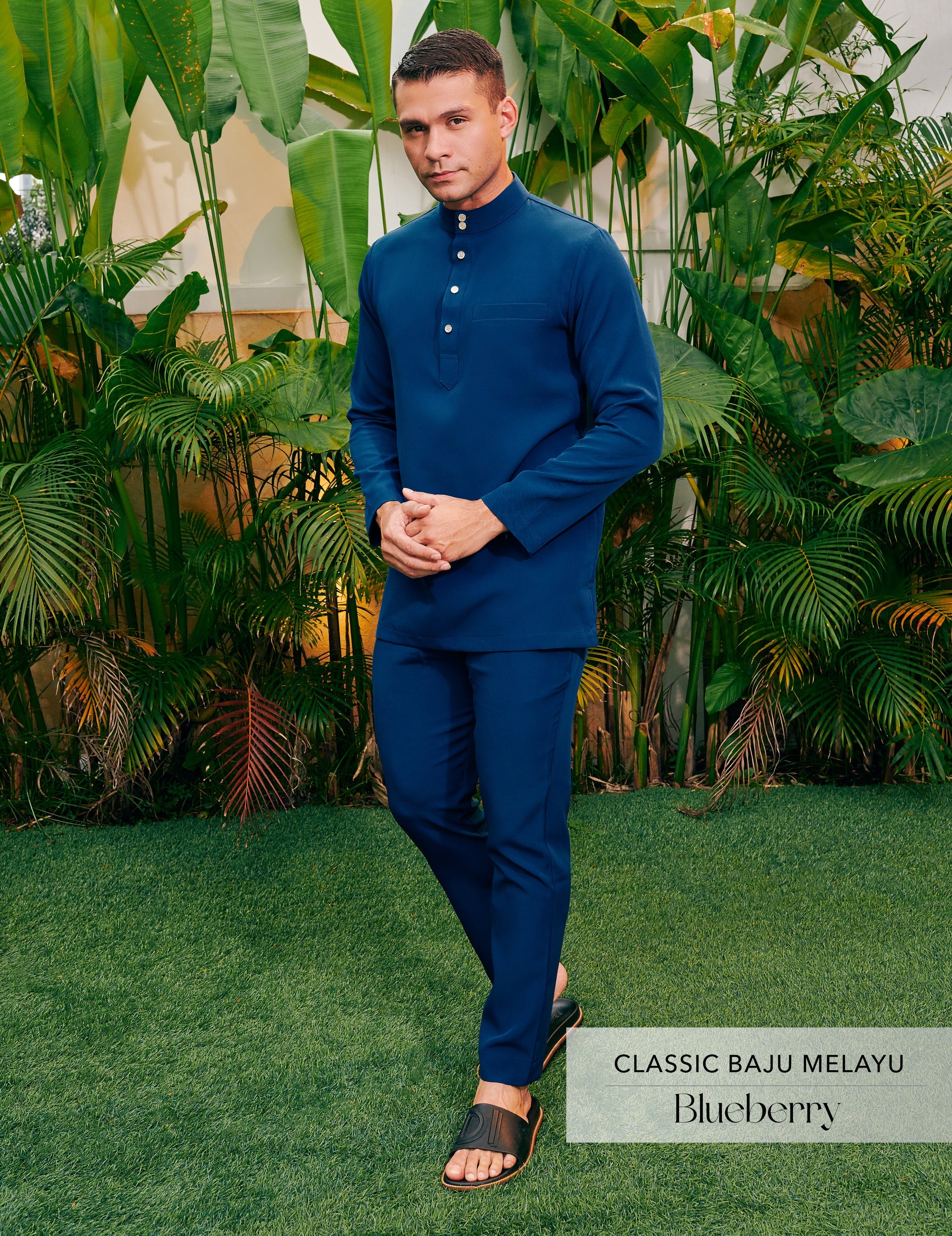 Classic Baju Melayu Blueberry
