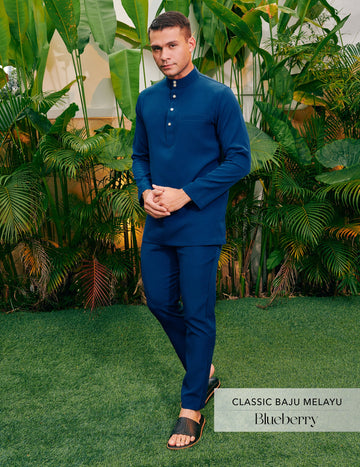 Classic Baju Melayu Blueberry