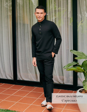 Classic Baju Melayu Espresso