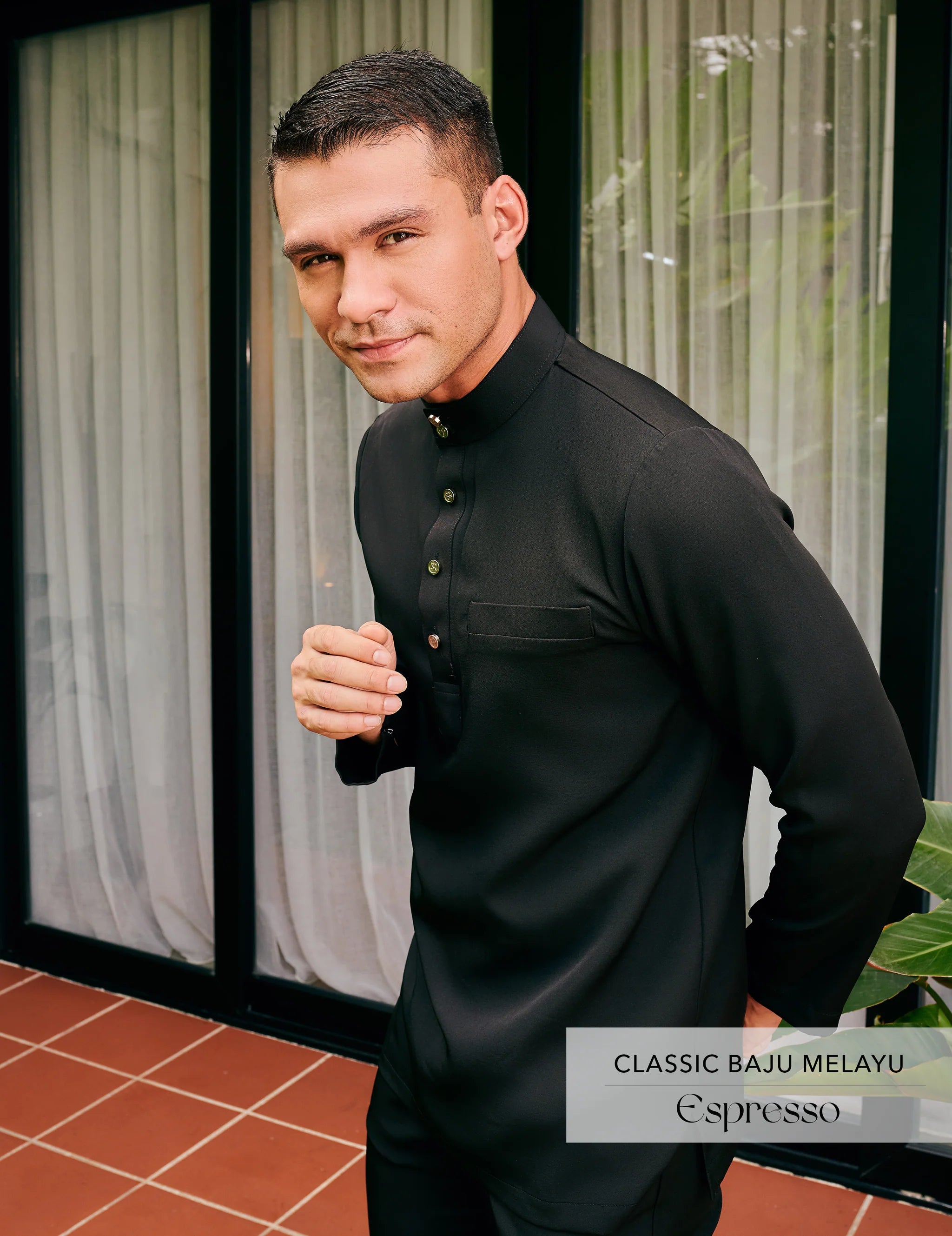 Classic Baju Melayu Espresso